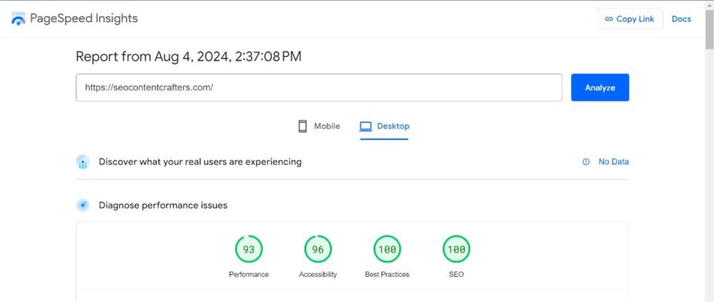 Google PageSpeed Insights - How to Make a Site Searchable on Google